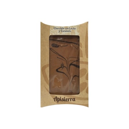 Chocolate con leche y Caramelo artesano "Sin Gluten", 100g.