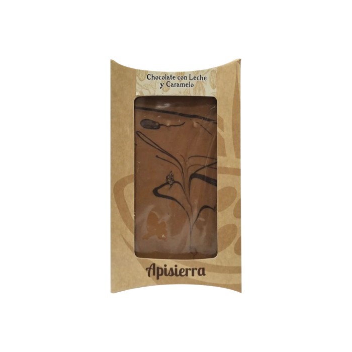 Chocolate con leche y Caramelo artesano "Sin Gluten", 100g.