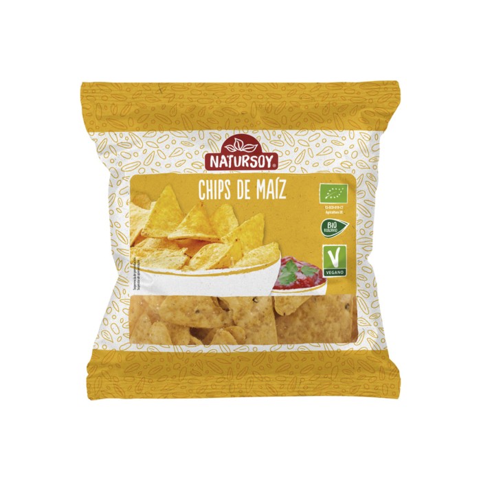 Chips de maíz Ecológicos, 75g.