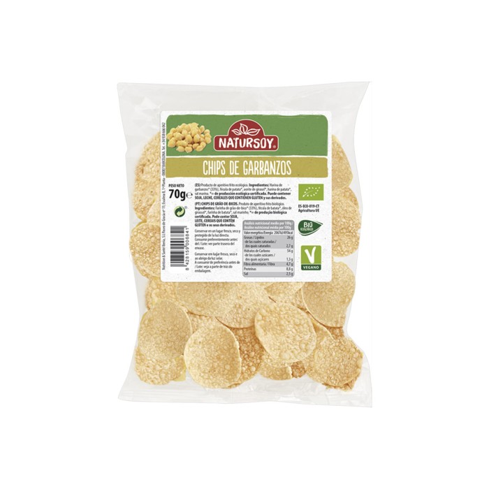 Chips de garbanzo Ecológicos, 70g.