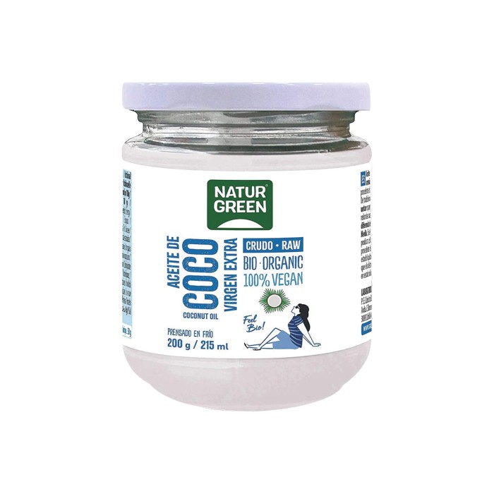 Aceite de Coco Virgen Extra Ecológico, 200g.