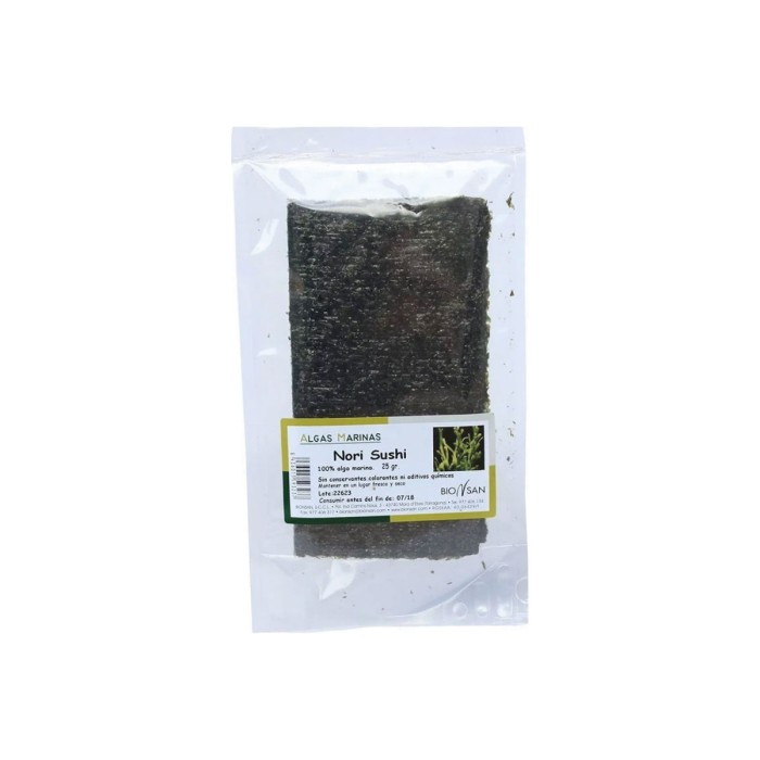 Alga Nori Sushi 7 hojas, 25g.