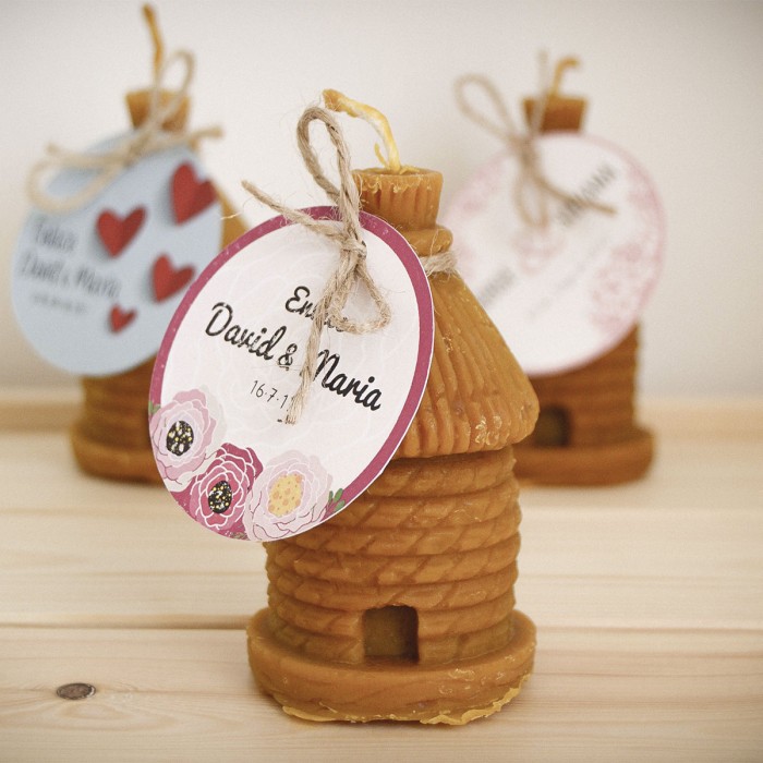 Regalo Vela de Cera pura de abeja “Modelo Casita" 2