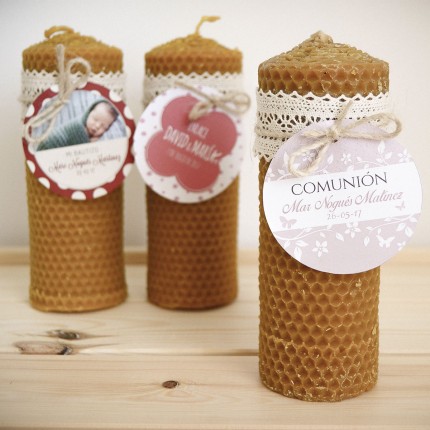 Regalo Vela de Cera pura de abeja “Modelo Clásico" 1