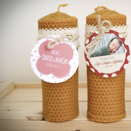 Regalo Vela de Cera pura de abeja “Modelo Clásico" 2