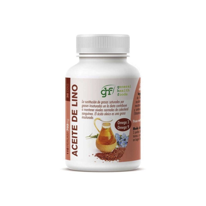 Aceite de Lino, 110 Perlas de 750mg.