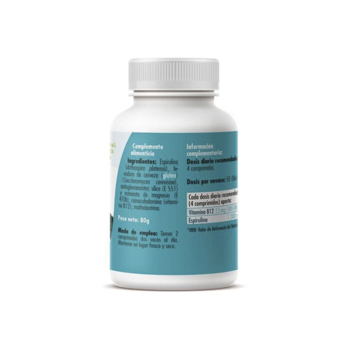 Espirulina, 200 comprimidos de 400mg. 3