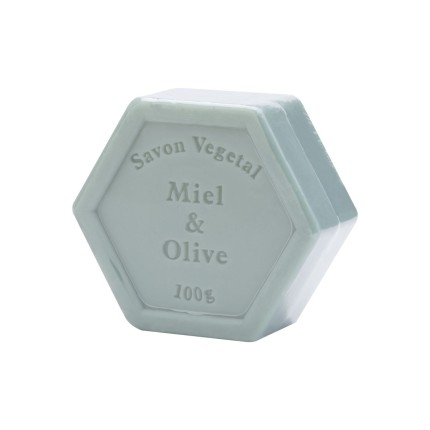 Jabón Hexagonal de Miel y Oliva, 90g.