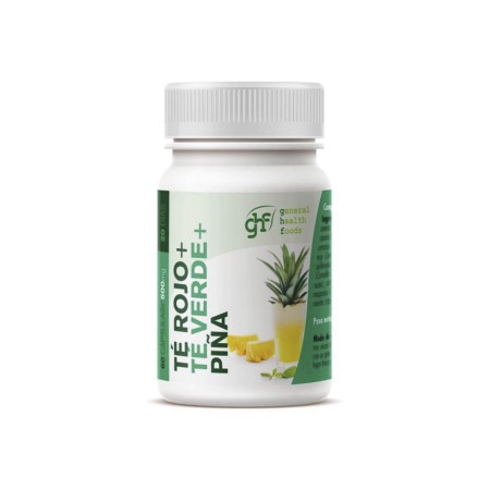 Té Verde + Té Rojo + Piña 60 cápsulas 500 mg | Suplemento natural vegetal