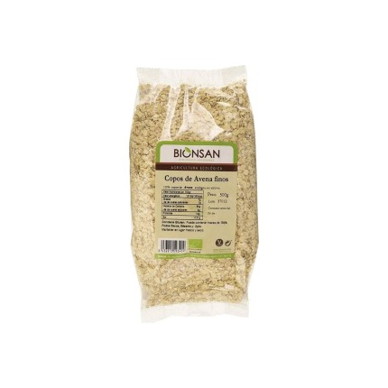 Copos de Avena finos Ecológicos, 500g.