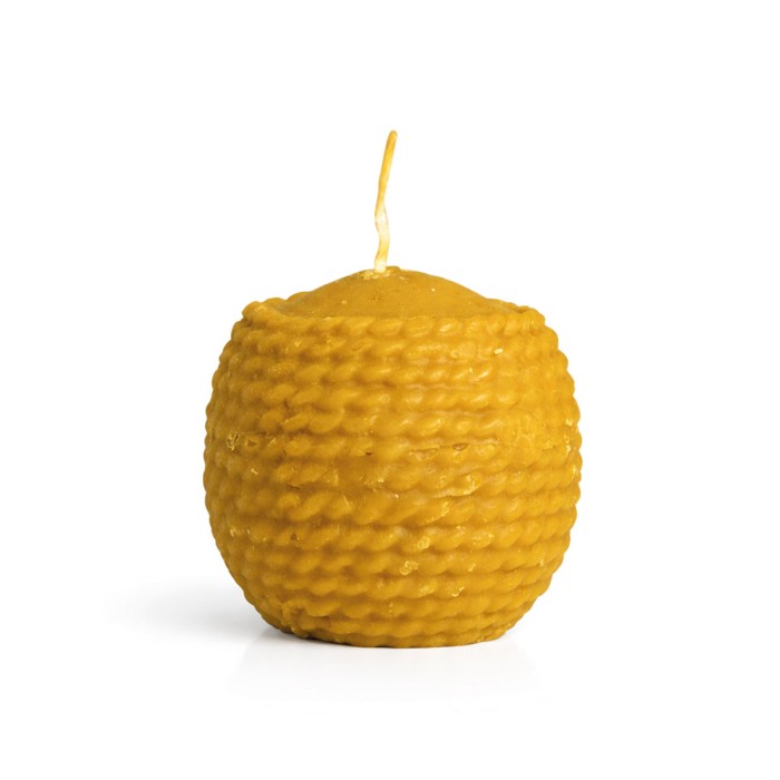 Vela decorativa esférica 100% cera pura de abeja
