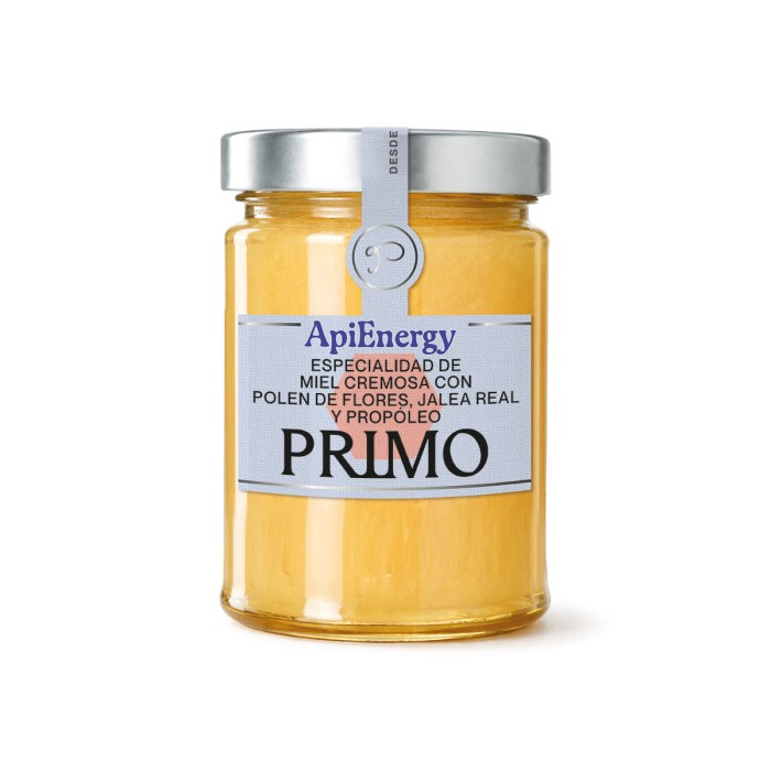 ApiEnergy. Especialidad de Miel Cremosa con Polen de Flores, Jalea Real y Propóleo, 450g. 1