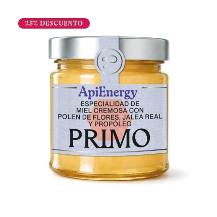 ApiEnergy. Especialidad de Miel Cremosa con Polen de Flores, Jalea Real y Propóleo, 250g. Oferta