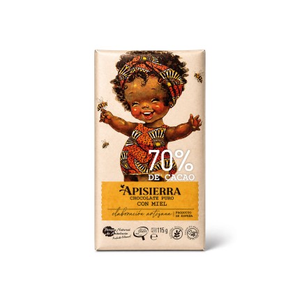 Chocolate puro artesano con miel "Sin Gluten", 115g.