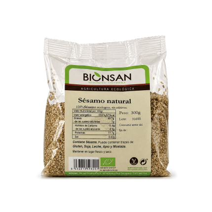 Sésamo Natural Ecológico, 250g.