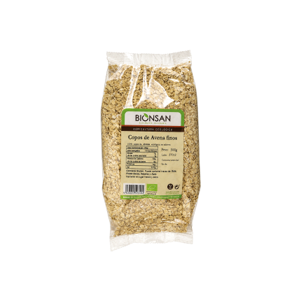 Copos de Avena finos Ecológicos, 500g.