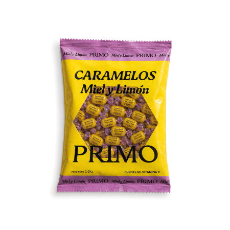 Caramelos de miel y limón, 50g. Primo