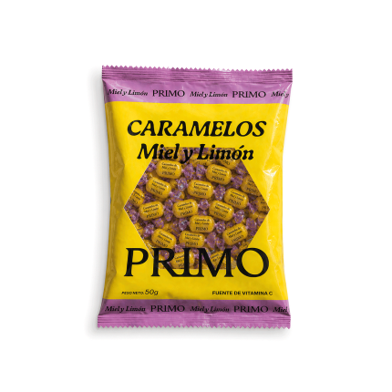 Caramelos de miel y limón, 50g. Primo