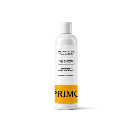 Gel de Baño de Miel de Azahar con Jalea Real, 500ml. Primo