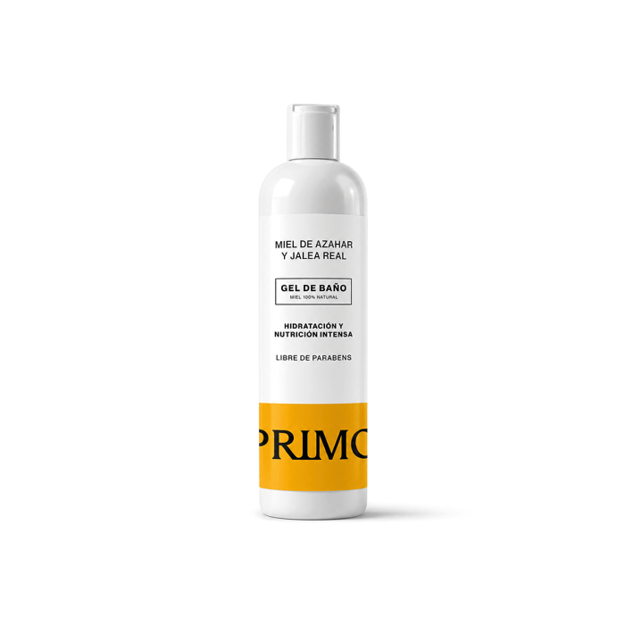 Gel de Baño de Miel de Azahar con Jalea Real, 500ml. Primo