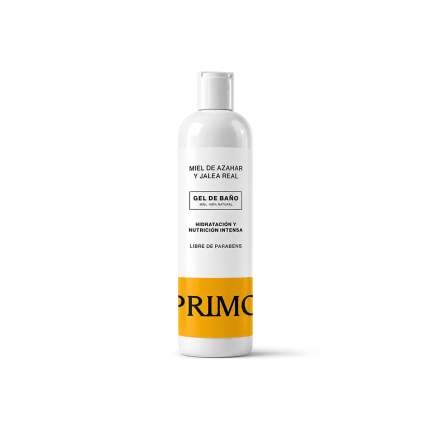 Gel de Baño de Miel de Azahar con Jalea Real, 500ml. Primo