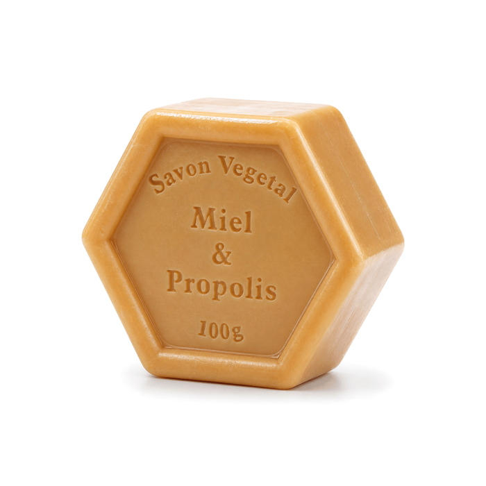 Jabón Hexagonal de Miel y Propóleo, 100g.