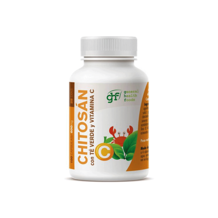Chitosán + Té Verde, 100 Cápsulas de 500mg. 1