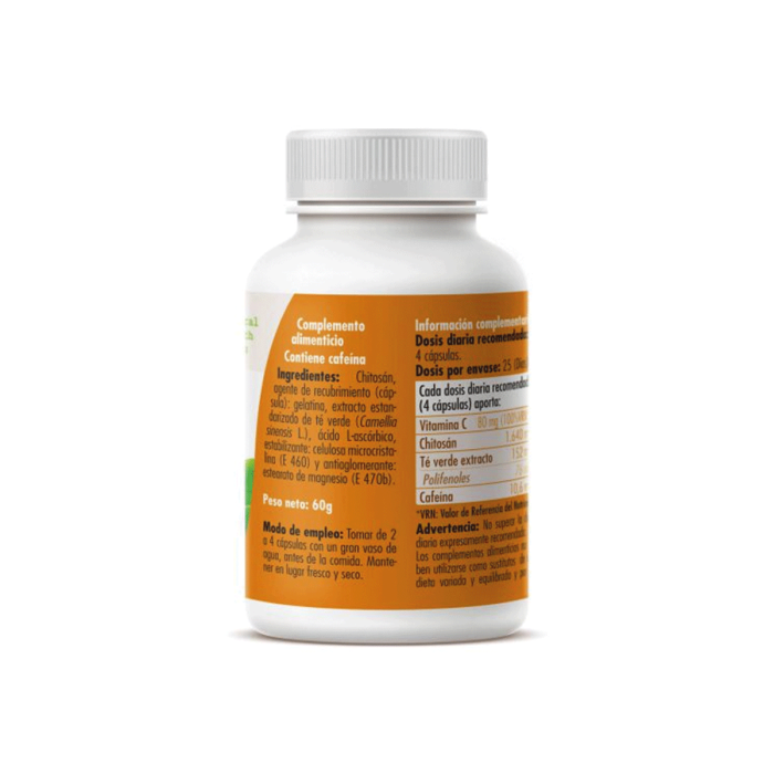 Chitosán + Té Verde, 100 Cápsulas de 500mg. 3