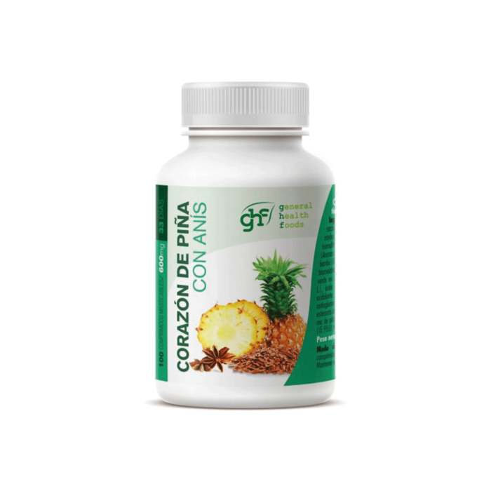 Corazón de piña masticable, 100 Comprimidos de 600mg. 1