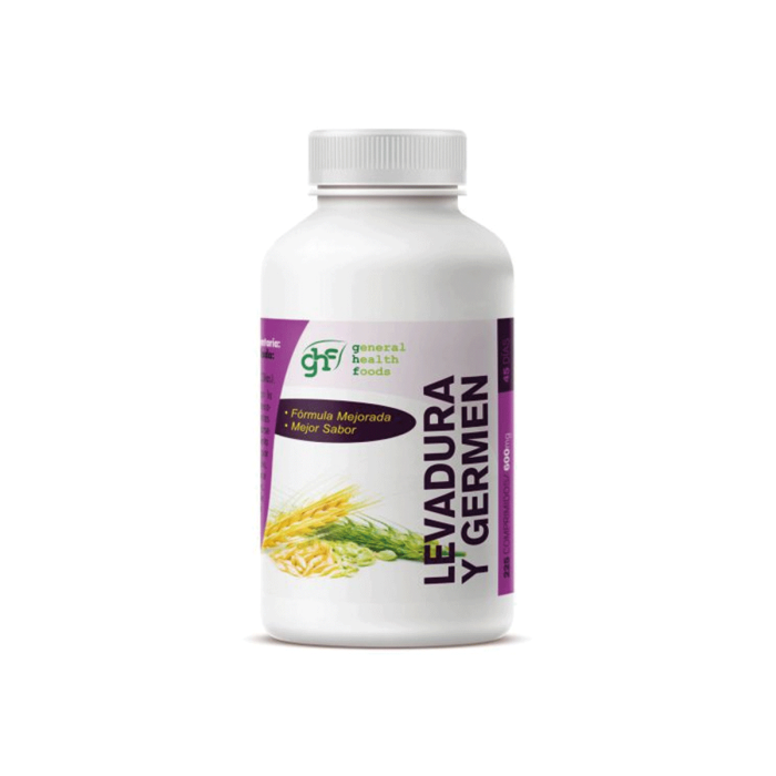 Levadura con germen de trigo, 225 comprimidos de 600mg. (45 días) 1