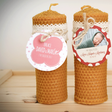 Regalo Vela de Cera pura de abeja “Modelo Clásico" 2