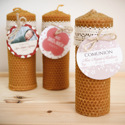 Regalo Vela de Cera pura de abeja “Modelo Clásico" 1