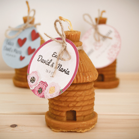 Regalo Vela de Cera pura de abeja “Modelo Casita" 2