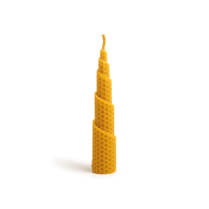 Vela espiral pequeña 100% cera pura de abeja