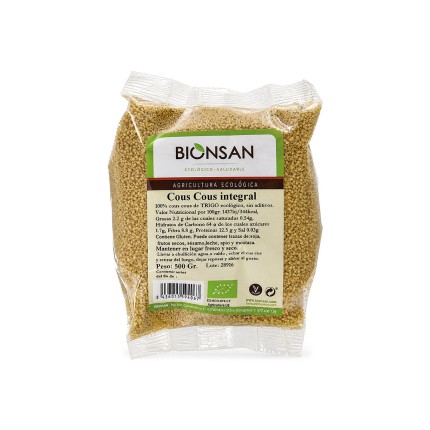 Cous Cous integral Ecológico, 500g.