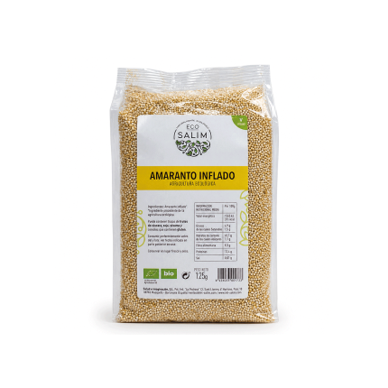 Amaranto Hinchado Ecológico, 125g.
