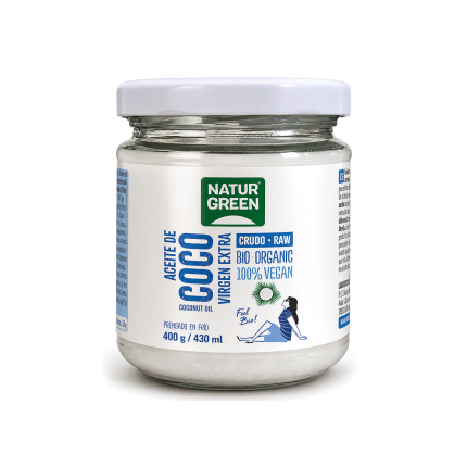 Aceite de Coco Virgen Extra Ecológico, 400g.