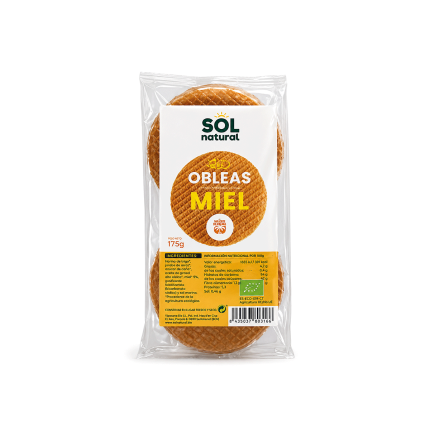Obleas con Miel Bio, 175g.