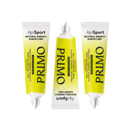 Gel Energético Apisport Sabor Lima, Estuche 3 tubos Primo 3