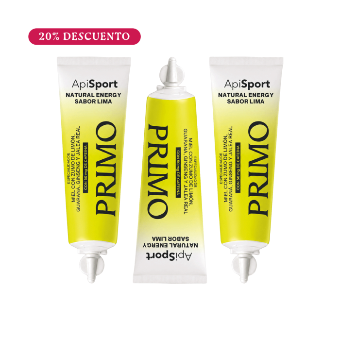 Gel Energético Apisport Sabor Lima, Estuche 3 tubos Primo Oferta