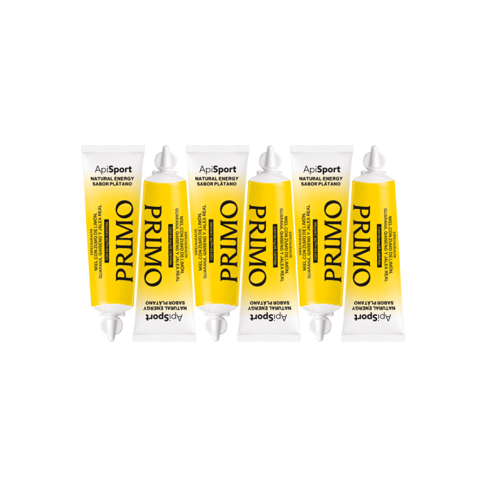 Gel Energético Apisport Sabor Plátano, Caja 6 tubos Primo 3