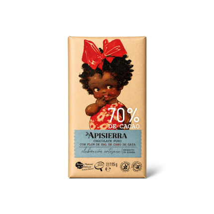 Chocolate puro artesano con sal "Sin Gluten", 115g.