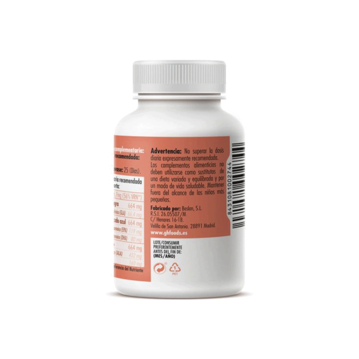 Omega 3, 6 y 9, 50 perlas de 720mg. (27 días) 2