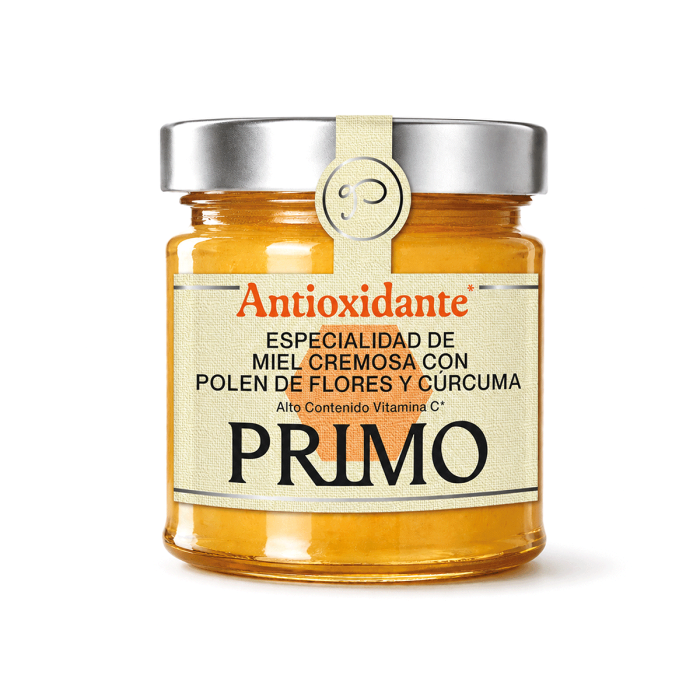 Especialidad de Miel Cremosa con Polen de Flores y Cúrcuma, 250g. Primo 1