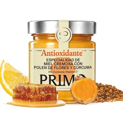 Especialidad de Miel Cremosa con Polen de Flores y Cúrcuma, 250g. Primo 2
