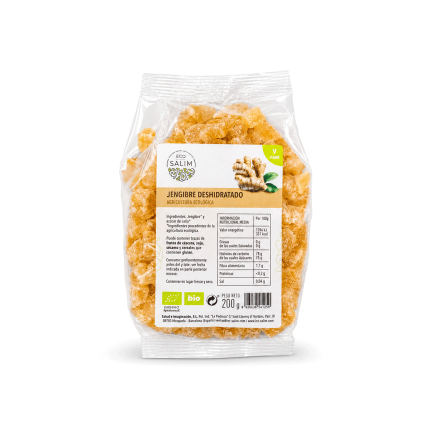Jengibre Deshidratado Ecológico, 200g.