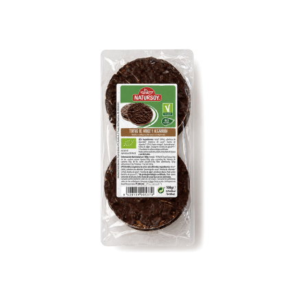 Tortitas de Arroz con Algarroba Bio, 100g.