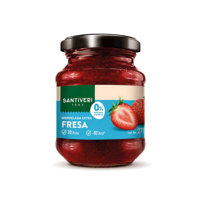 Mermelada de Fresa 0% Azúcares, 325g.