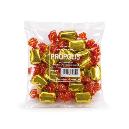 Caramelos de Miel y Propóleo, 100g.