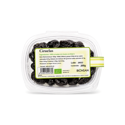 Ciruelas sin hueso Eco, 200g.